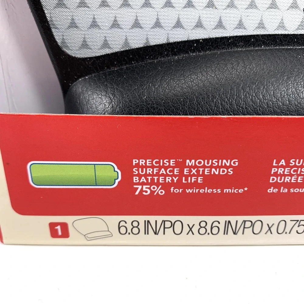 3M MW310LE Precise Mouse Pad Gel Wrist Rest Black NEW NOS Office Comfort Pad
